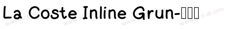 La Coste Inline Grun字体转换
